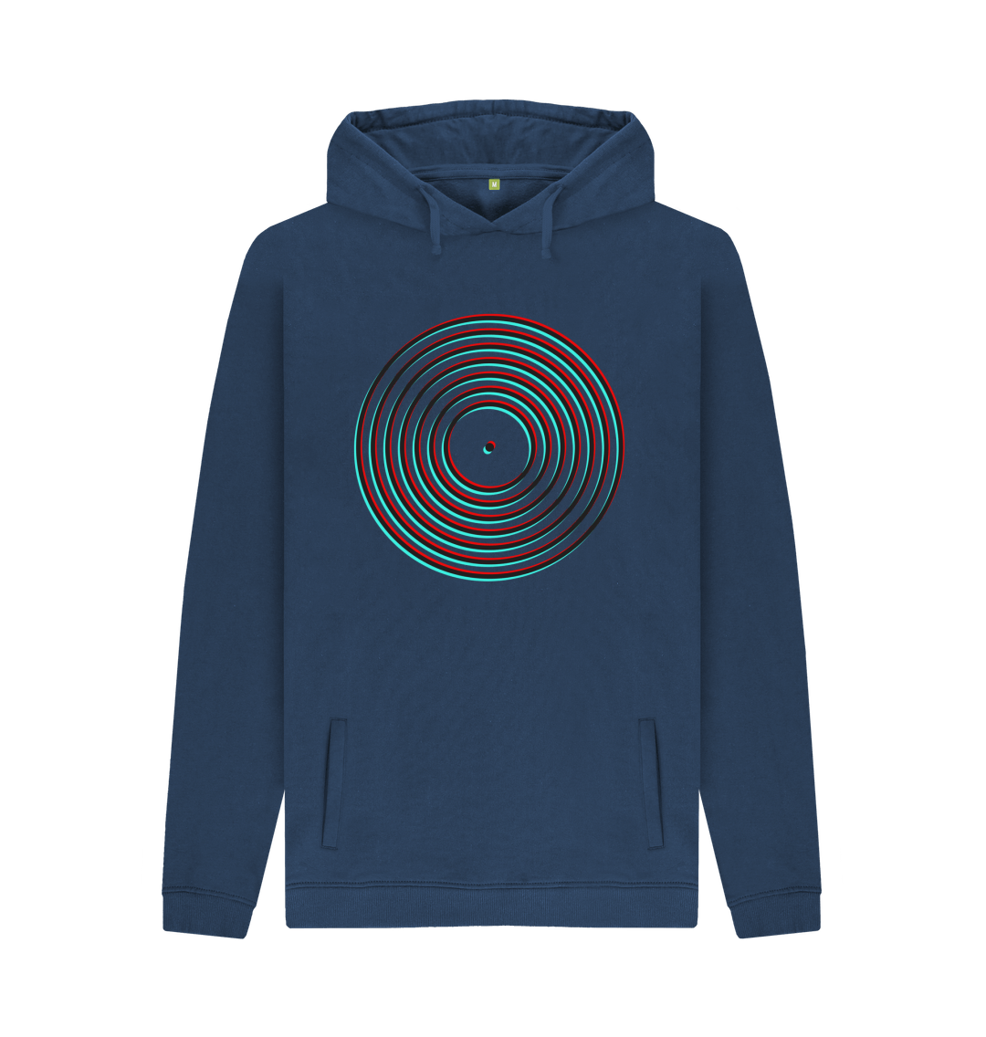 Navy Printed Hoody Front