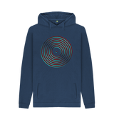 Navy Printed Hoody Front