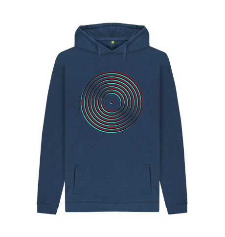 Navy Printed Hoody Front