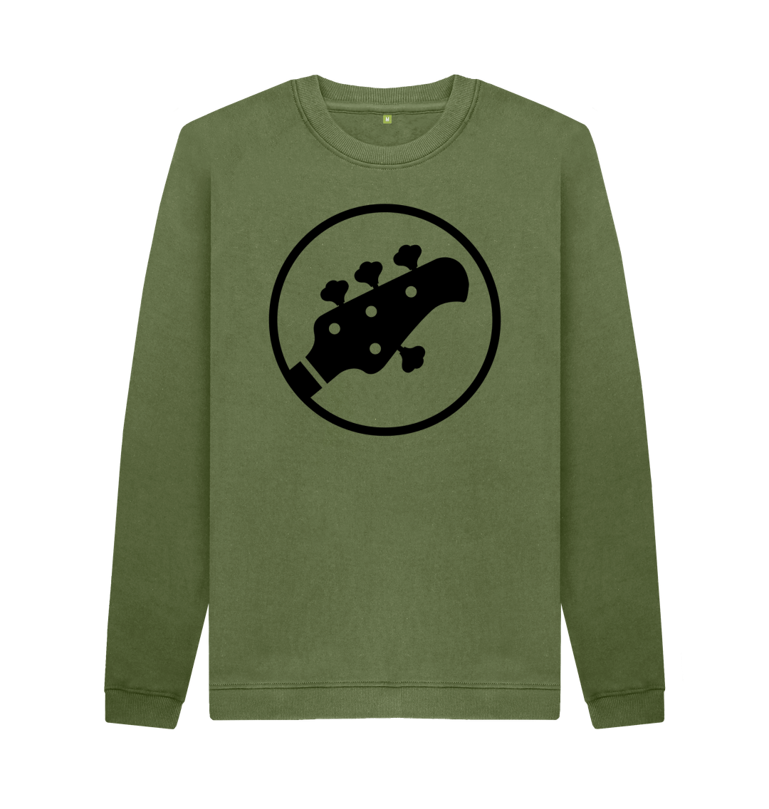 Khaki Printed Sweater Front