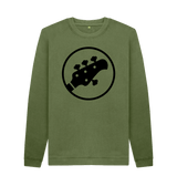 Khaki Printed Sweater Front