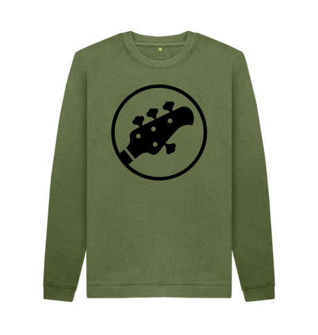 Khaki Printed Sweater Front