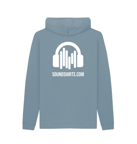 Stone Blue Printed Hoody Back