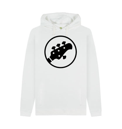 White Mens Stingray Guitar Head Hoodie