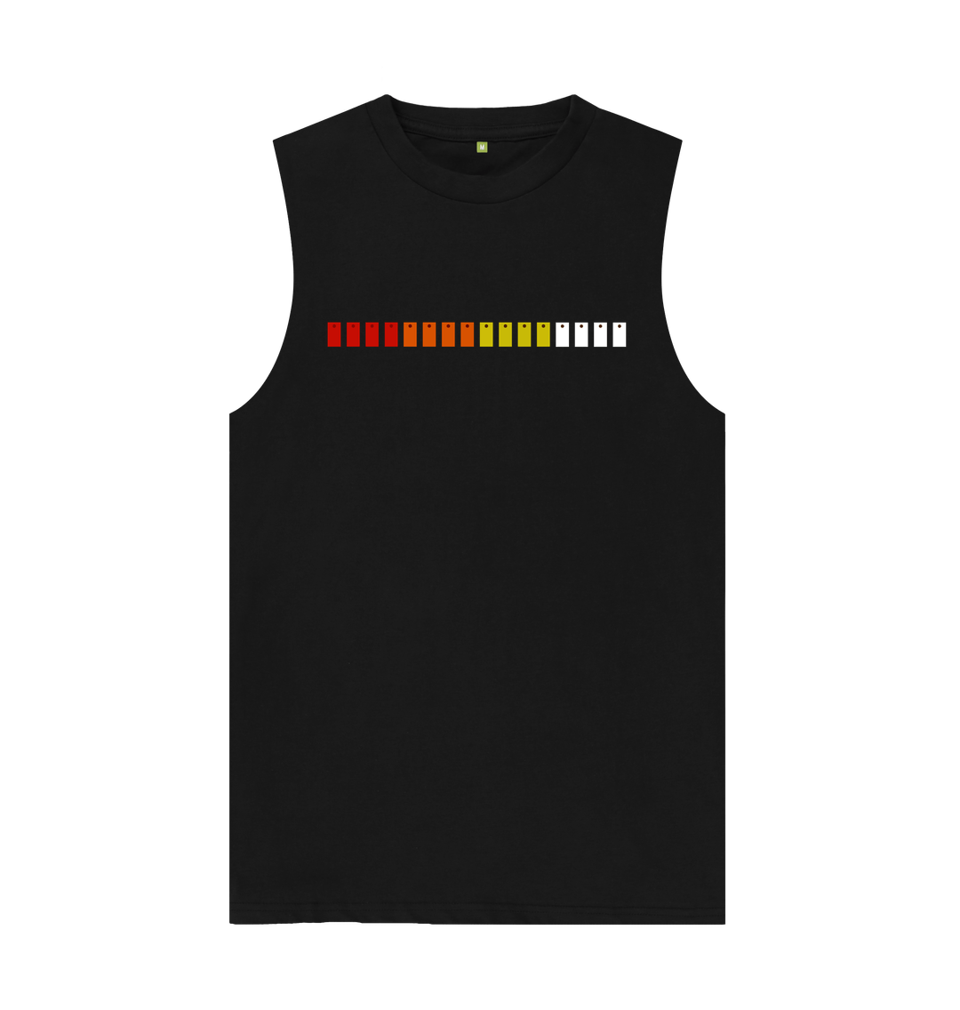 Black TR-808 Simple Pads Graphic Mens Vest