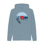 Stone Blue Mens Vinyl Record Mountain Hoodie
