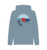 Stone Blue Mens Vinyl Record Mountain Hoodie