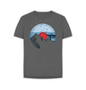 Slate Grey Womens Vinyl Record Mountain T-Shirt