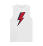 White David Bowie Lightning Bolt Mens Vest