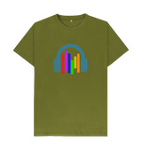 Moss Green Printed T-shirt Front