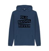 Navy Printed Hoody Front