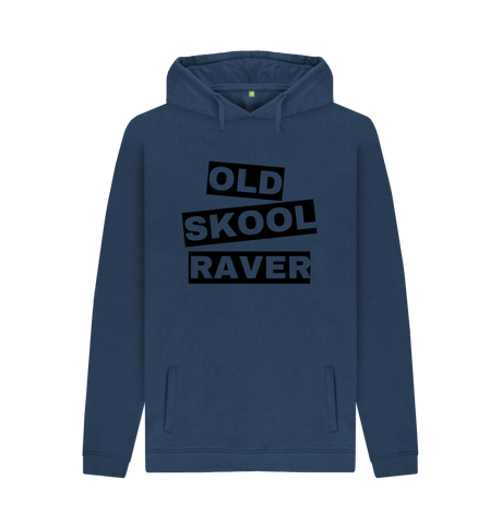 Navy Printed Hoody Front