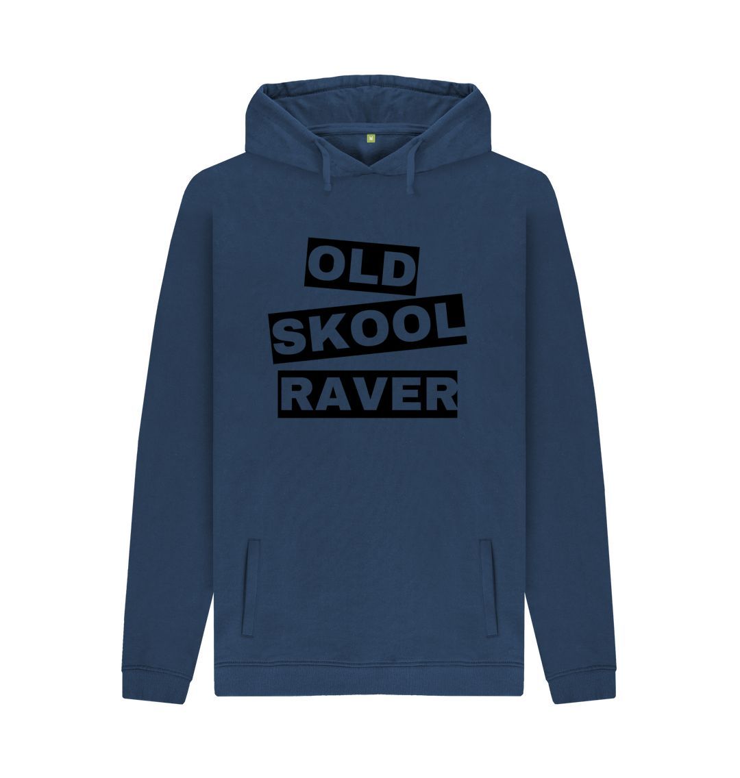 Navy Mens \"Old Skool Raver\" Hoodie