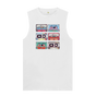 White Cassette Mix Tape Mens Vest