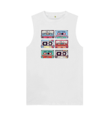 White Cassette Mix Tape Mens Vest