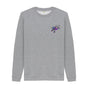 Light Heather Mens Cartoon Character Flying V Sweater