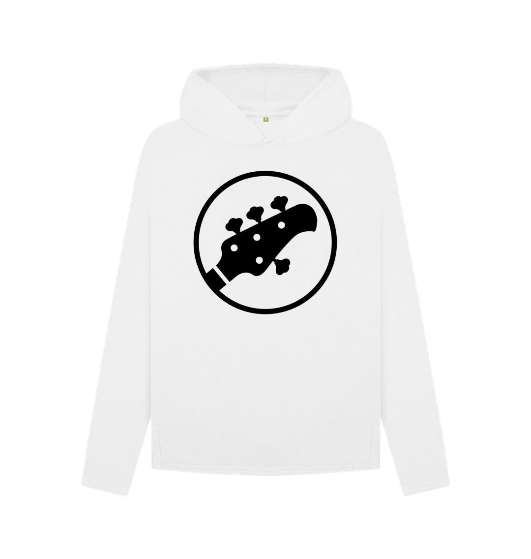 White Womens Stingray Guitar Head hoodie