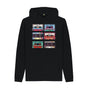 Black Mens Cassette Mix Tape Hoodie