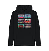 Black Mens Cassette Mix Tape Hoodie