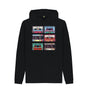 Black Mens Cassette Mix Tape Hoodie