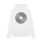 White Womens Vinyl Record Outline Hoodie