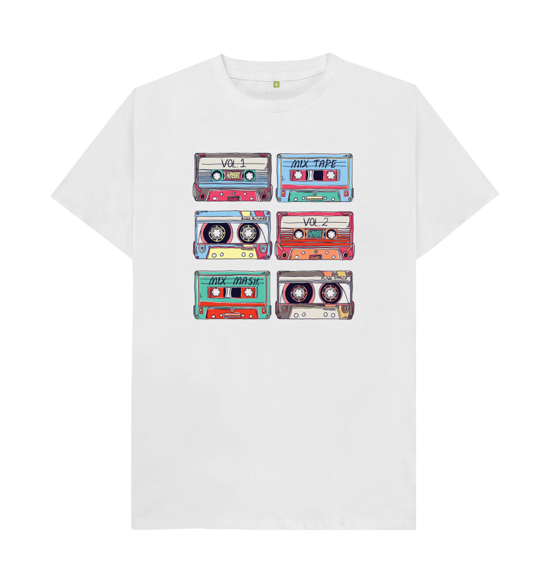 White Cassette Mix Tapes T-Shirt