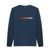 Navy Blue Printed Sweater Front