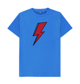Bright Blue David Bowie Lightning Bolt Mens T-Shirt