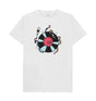 White Cartoon DJ Turntable & Mic T-Shirt