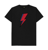 Black David Bowie Lightning Bolt Mens T-Shirt