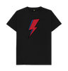Black David Bowie Lightning Bolt Mens T-Shirt