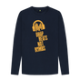 Navy Blue \"Drop Beats Not Bombs\" Men's Long Sleeve T-Shirt