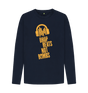 Navy Blue \"Drop Beats Not Bombs\" Men's Long Sleeve T-Shirt