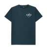 Denim Blue Combined Clef Heart Symbol Graphic Mens T-Shirt