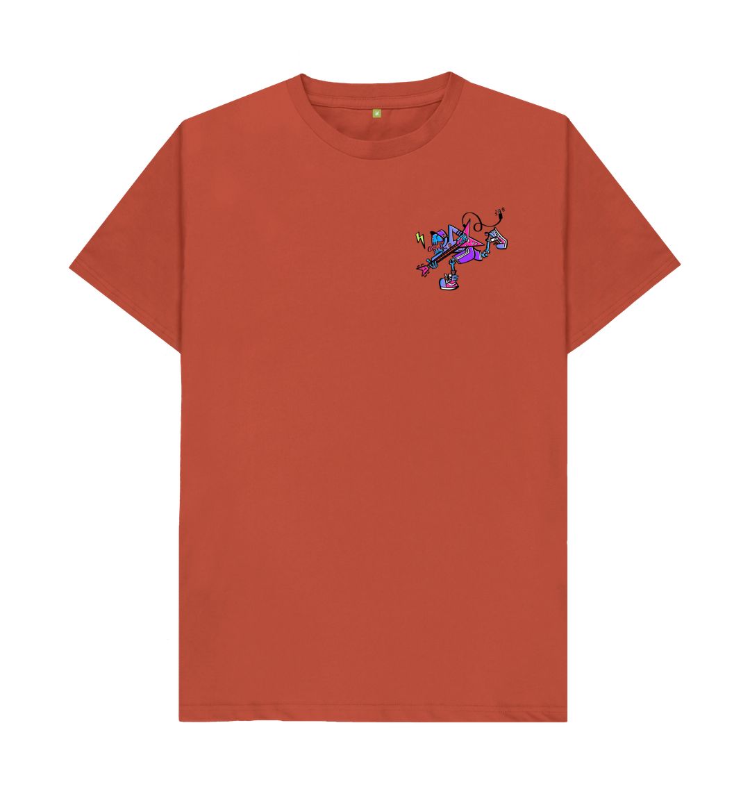 Rust Cartoon Character Flying V T-Shirt