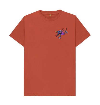 Rust Cartoon Character Flying V T-Shirt