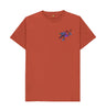 Rust Cartoon Character Flying V T-Shirt