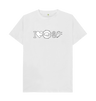 White I Love Drum & Bass Graphic T-Shirt