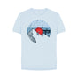 Sky Blue Womens Vinyl Record Mountain T-Shirt