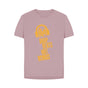 Mauve Drop Beats Not Bombs Sound Shirts Yellow Logo Relaxed Fit Womens T-Shirt