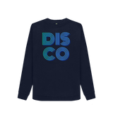 Navy Blue Printed Sweater Front