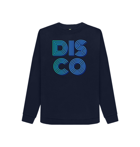 Navy Blue Printed Sweater Front