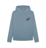 Stone Blue Womens Cartoon Character Flying V hoodie
