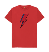 Red David Bowie Lightning Bolt Mens T-Shirt