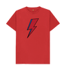 Red David Bowie Lightning Bolt Mens T-Shirt