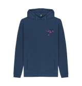 Navy Printed Hoody Front