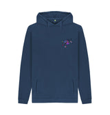 Navy Mens Cartoon Character Flying V Hoodie
