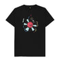 Black Cartoon DJ Turntable & Mic T-Shirt
