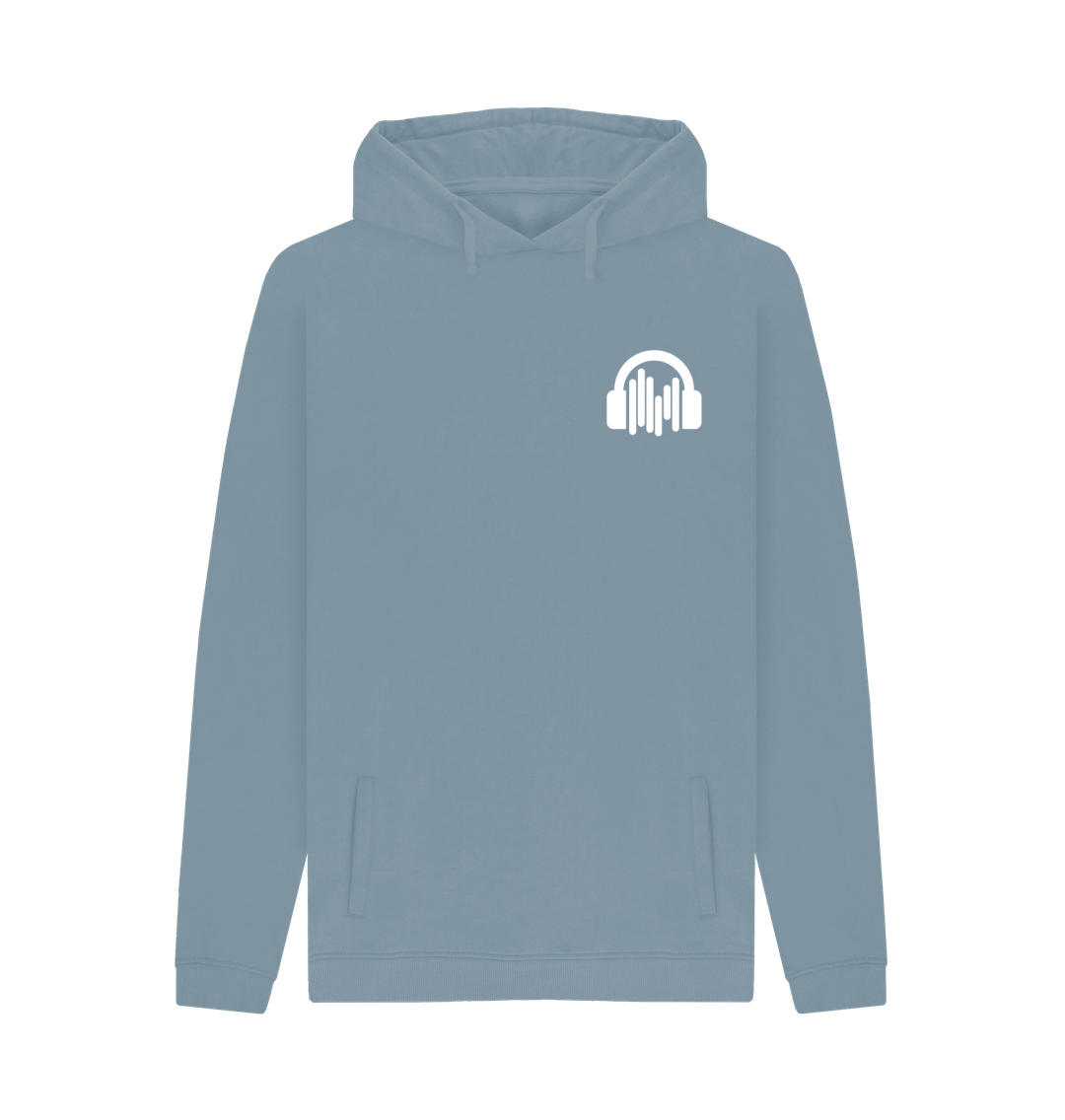 Stone Blue Printed Hoody Front