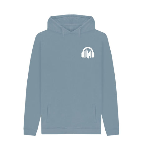 Stone Blue Mens Sound Shirts Hoodie w\/ pocket logo